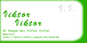 viktor viktor business card